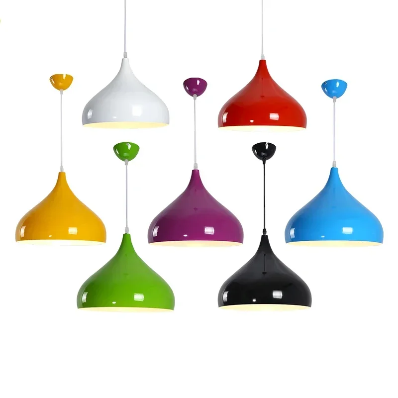 

Modern Pendant Lights Nordic Lamp Colorful Aluminum Light Fixture For Cafe Restaurant Hanglamp Kitchen Hanging Lamps