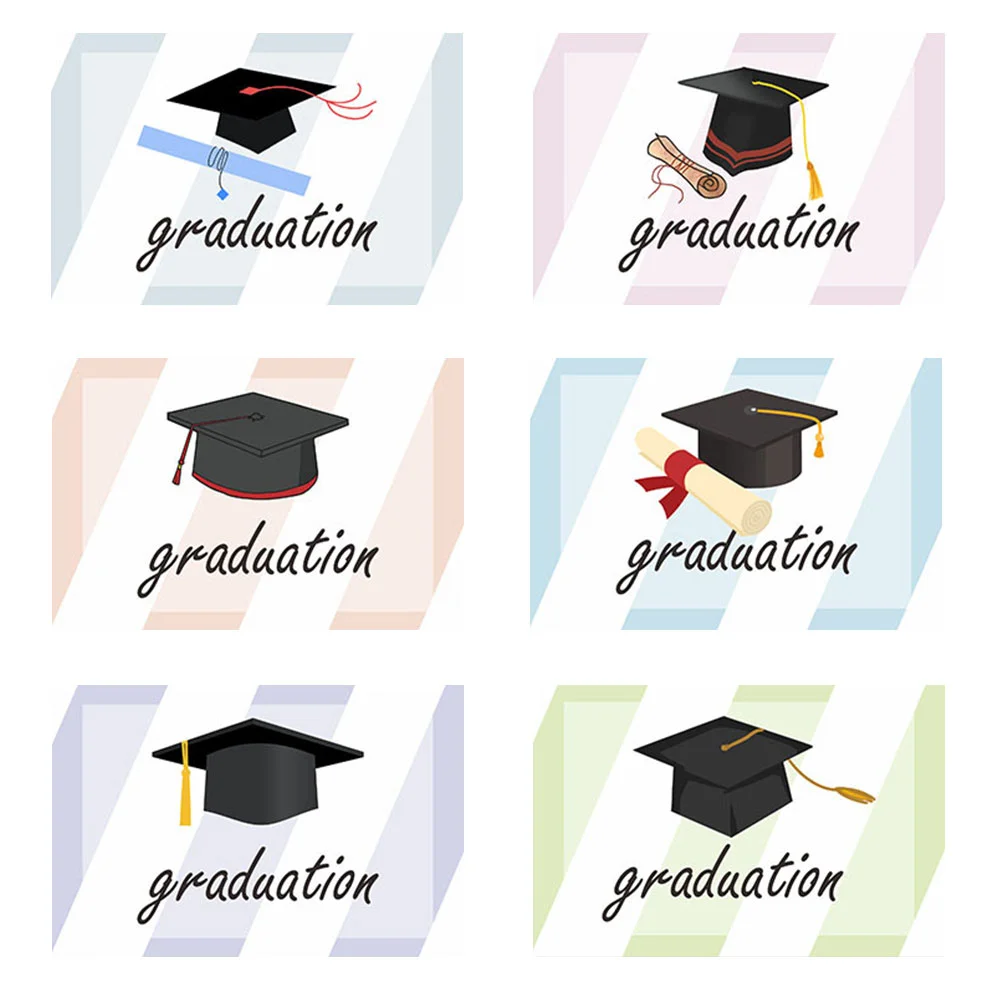 

6 Sets 2022 Graduation Congratulations Cards Greeting Delicate Paper Gift with Envelope Gifts