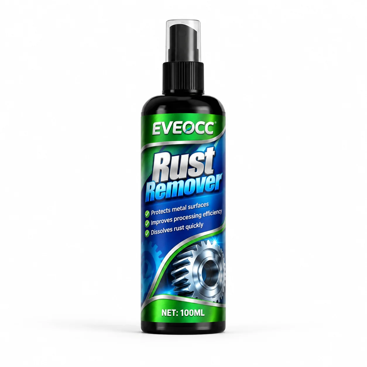 EVEOCC Anti Rust Spray Rust Remover Protect Metal Surface Improve Processing Efficiency 100ml
