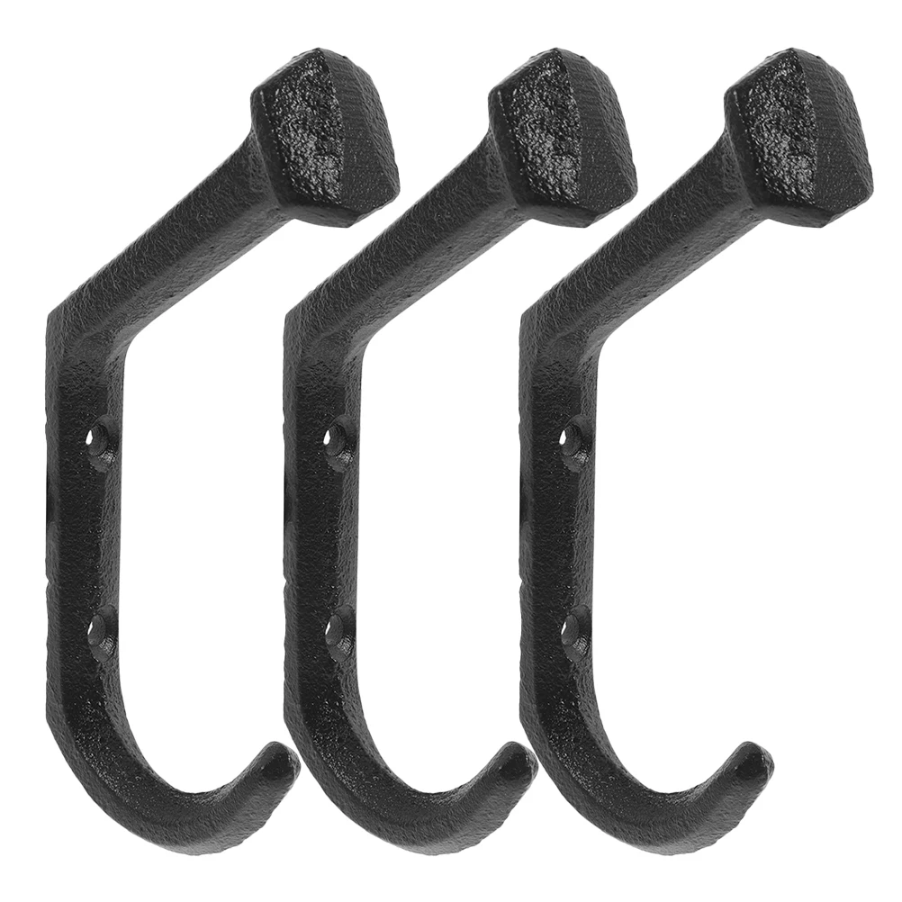 

3pcs Heavy Duty Cast Iron For Coats Hats Towels Bags Farmhouse Wall Mount Vintage European Style Decorative For Entryway Garden