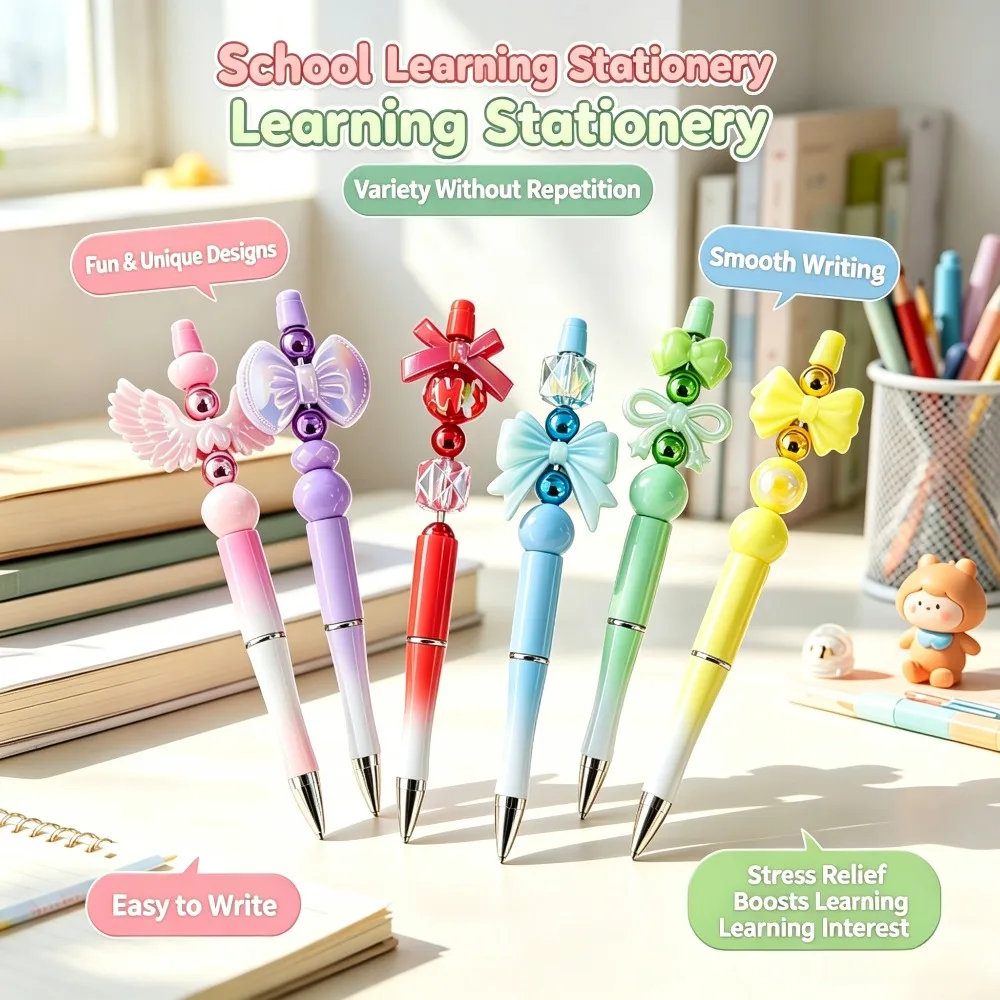 DIY Stress Relief Pens Set,Aesthetic Creative Decompression String&Question Pens, Student Rewards School Supplies,Christmas Gift