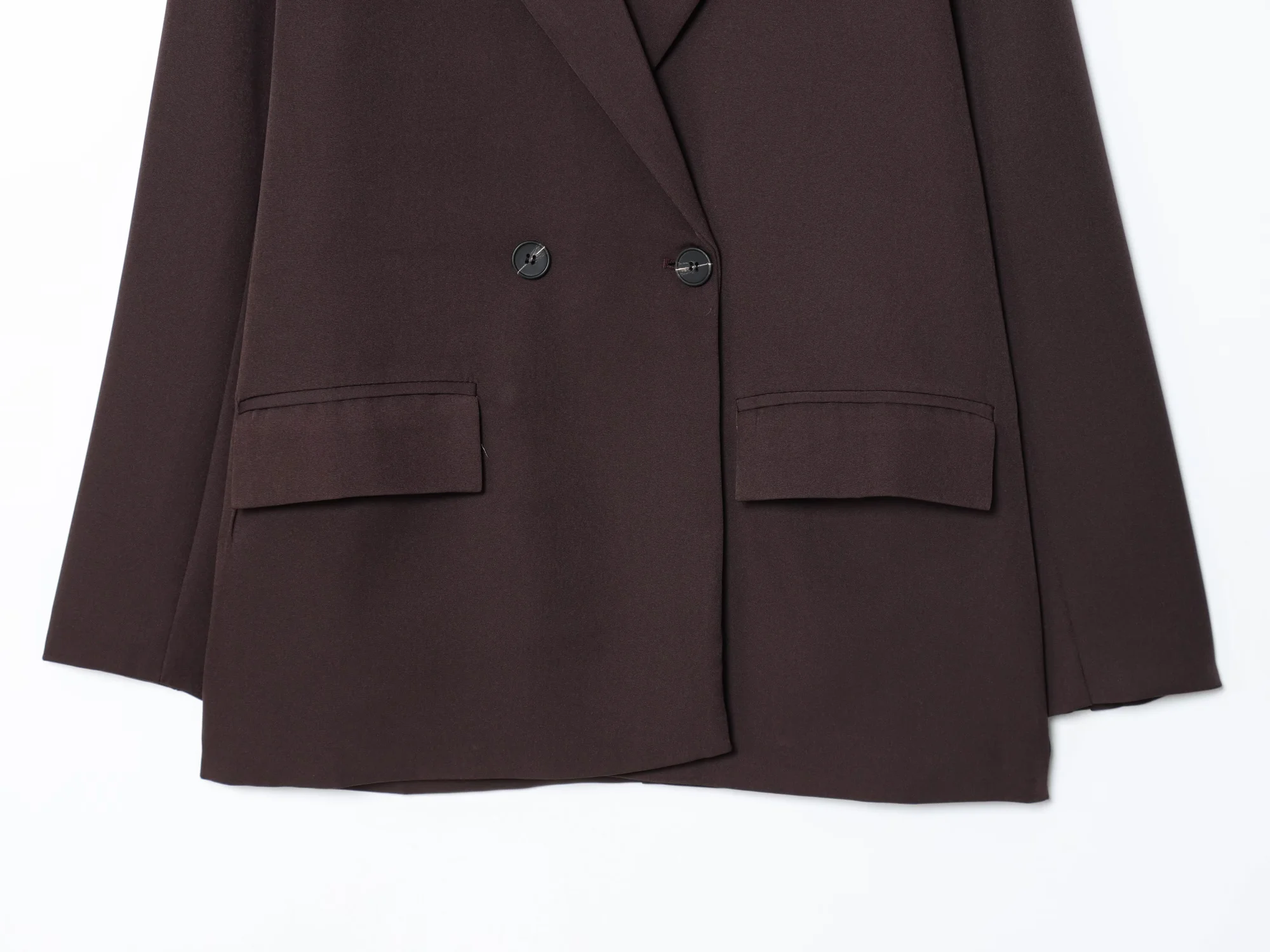 KONDALA بدلة أنيقة مزدوجة الصدر للنساء سترة للتنقل في الخريف معطف 2025 لربيع وخريف الحد الأدنى سترة مكتب سيدة #6