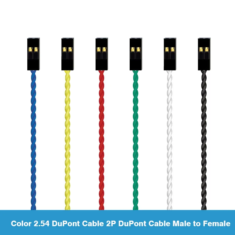 2-pinowy przedłużacz linii DuPont o rozstawie 2,54 mm męski na żeński kabel LED do ponownego uruchamiania płyty głównej 30 cm/50 cm do elektroniki