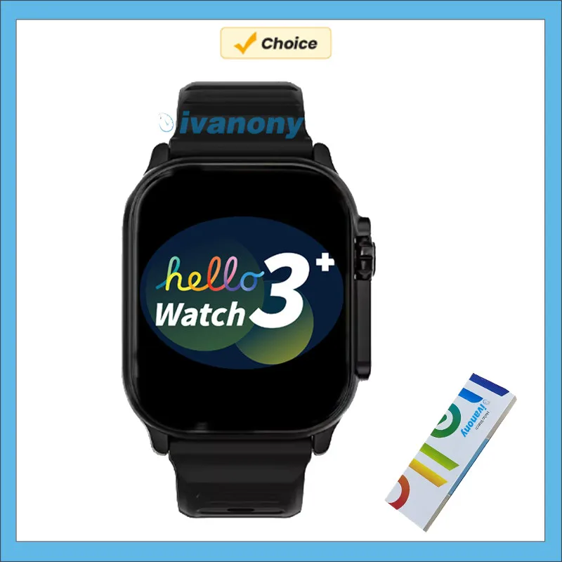 Smart Watch Hello 3 Plus Ultra 49mm 4GB ROM Compass Photo Album Bluetooth Call  2.04inch Amoled Screen for Android IOS