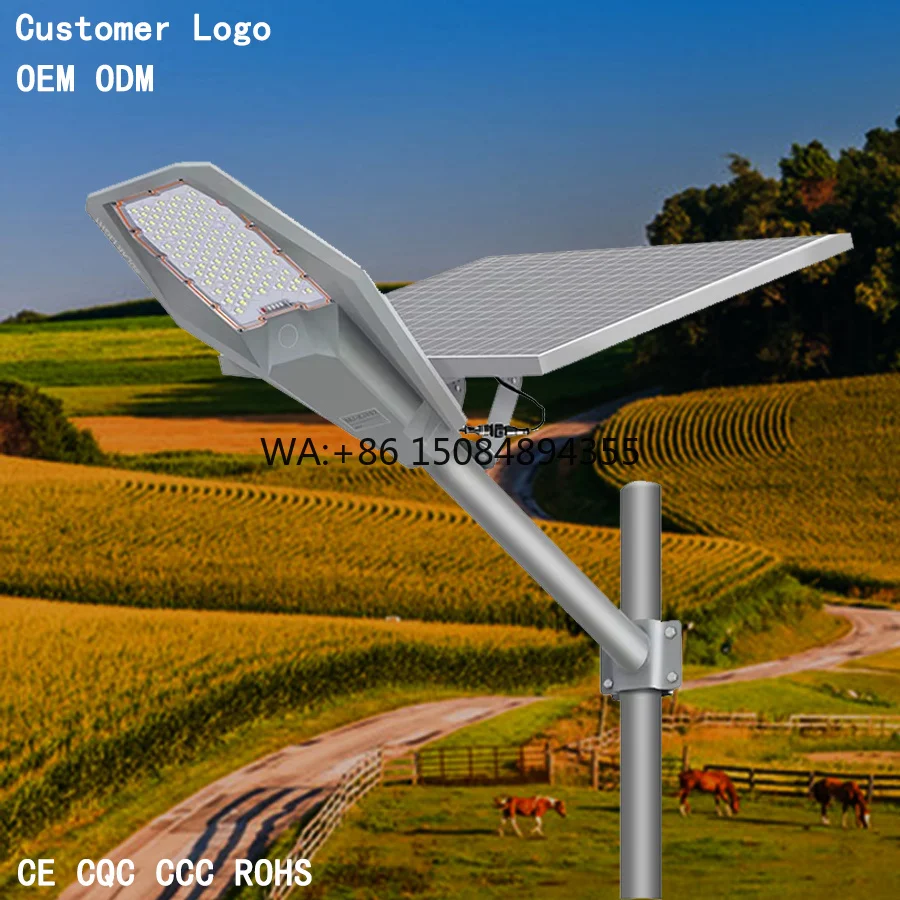 IP65 Aluminum Outdoor Smart Split Streetlight 30W-150W LED Solar Light for Road Use CE Certified 3-Year Warranty Remote Control