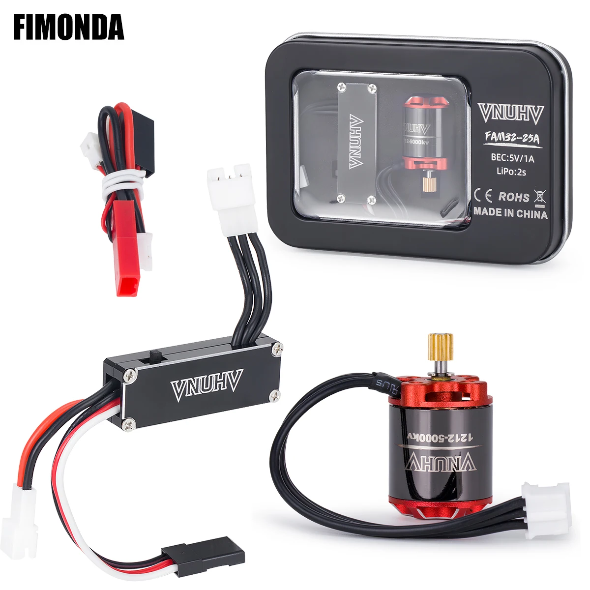 1212 5000KV Outer Rotor Brushless Motor 25A ESC Combo for 1/24 1/30 Axial SCX30 Ford Bronco SCX24 RC Crawler Upgrade Accessories