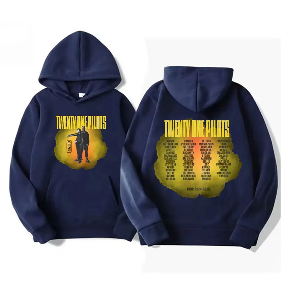 Rock Band Twenty One Pilots Hoodies The Clancy World Tour 2024 Sweatshirt Men Fashion Hip Hop Oversized Hoodie Unisex Streetwear