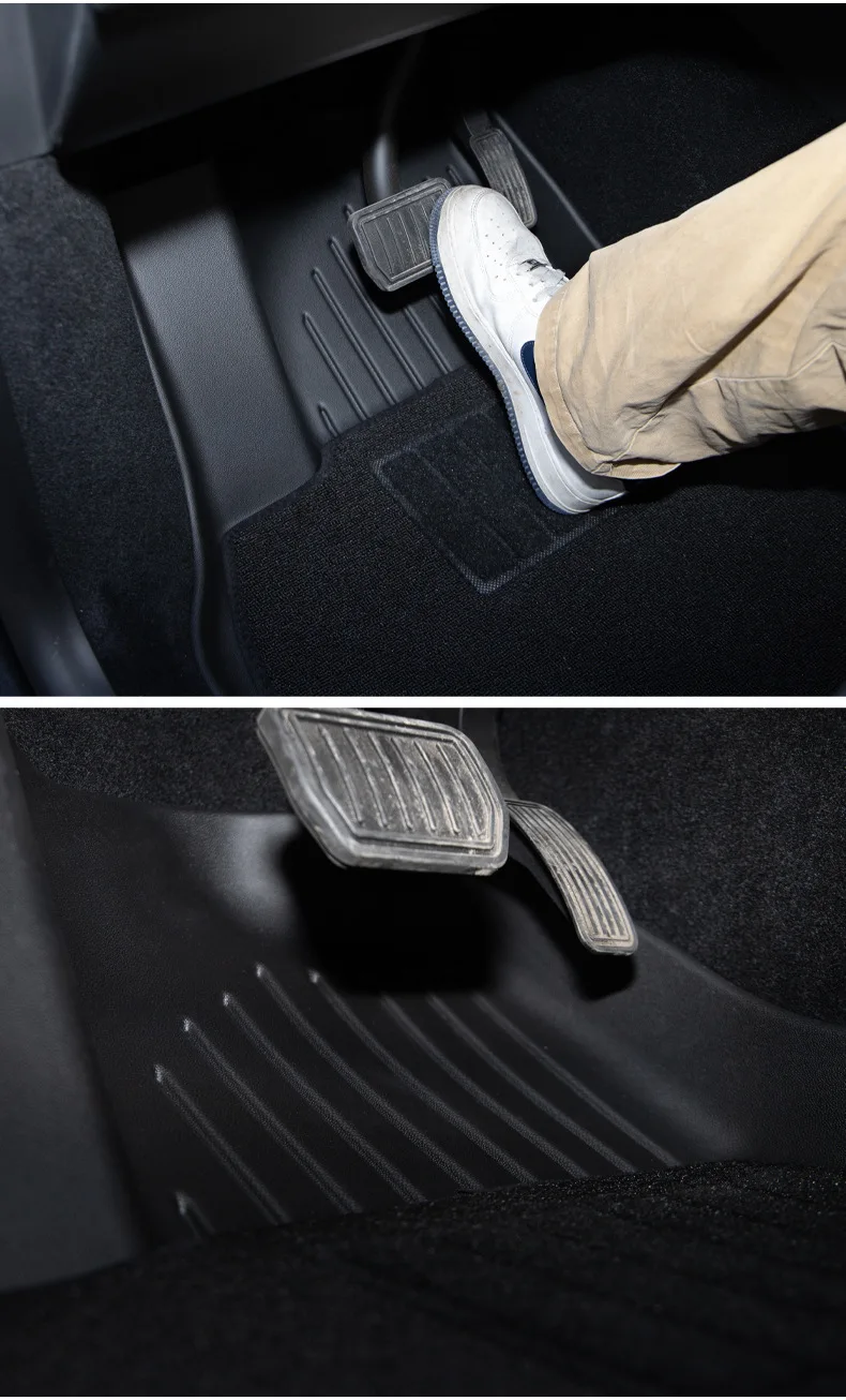 Fit Floor Mats Leapmotor C11 24-26 Left Hand Drive All Weather TPE 3.5mm Thick 3pcs Heavy Duty Anti-slip Full Set Coolcars