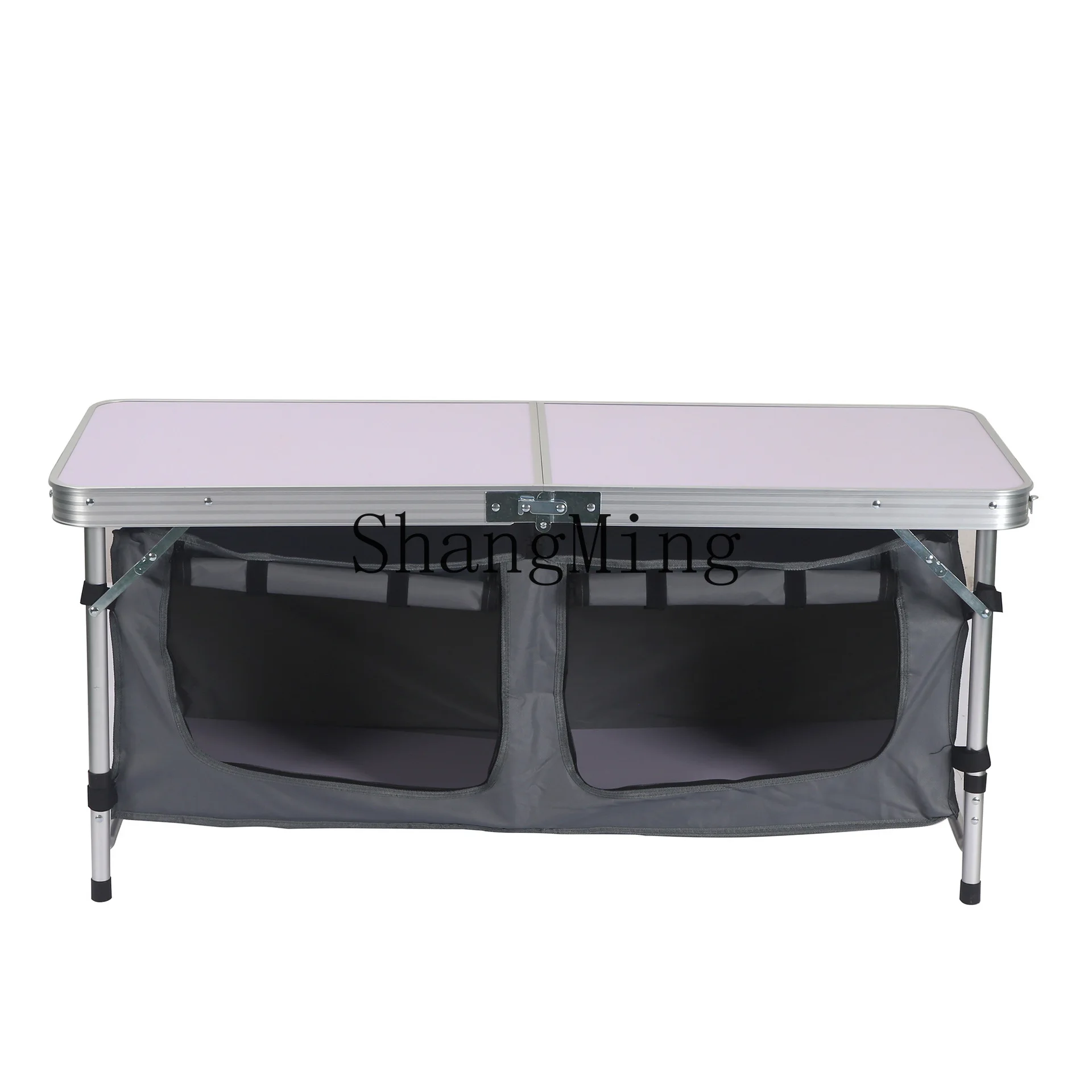 

ZYYoutdoor kitchen portable picnic folding table night market stall can be stored retractable leisure table