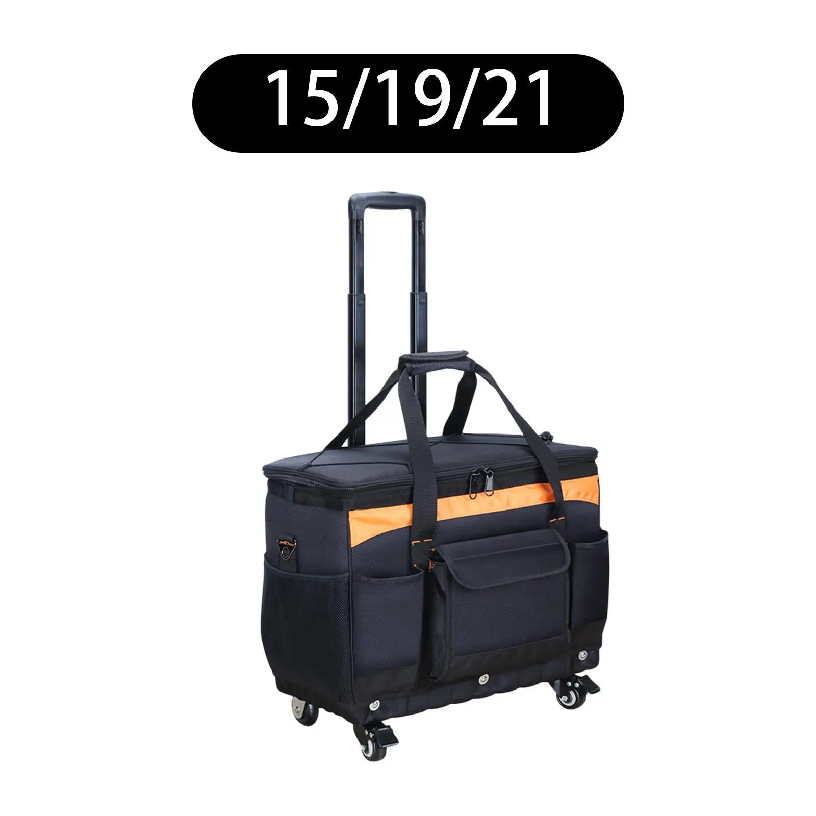 Rolling Tool Bag Waterproof Practical Wear Resistant Convenient Heavy Duty with Wheels with Handle Accessories for Construction