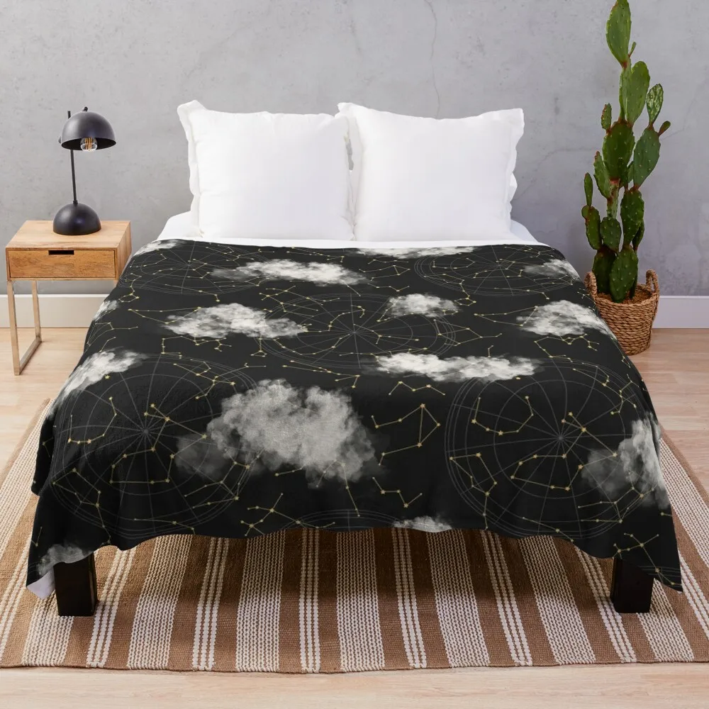 

Astrology Black Gold constellation Pattern Gift Premium Art Apparel Essential Motivation Inspiration Joy Mood Funn Throw Blanket