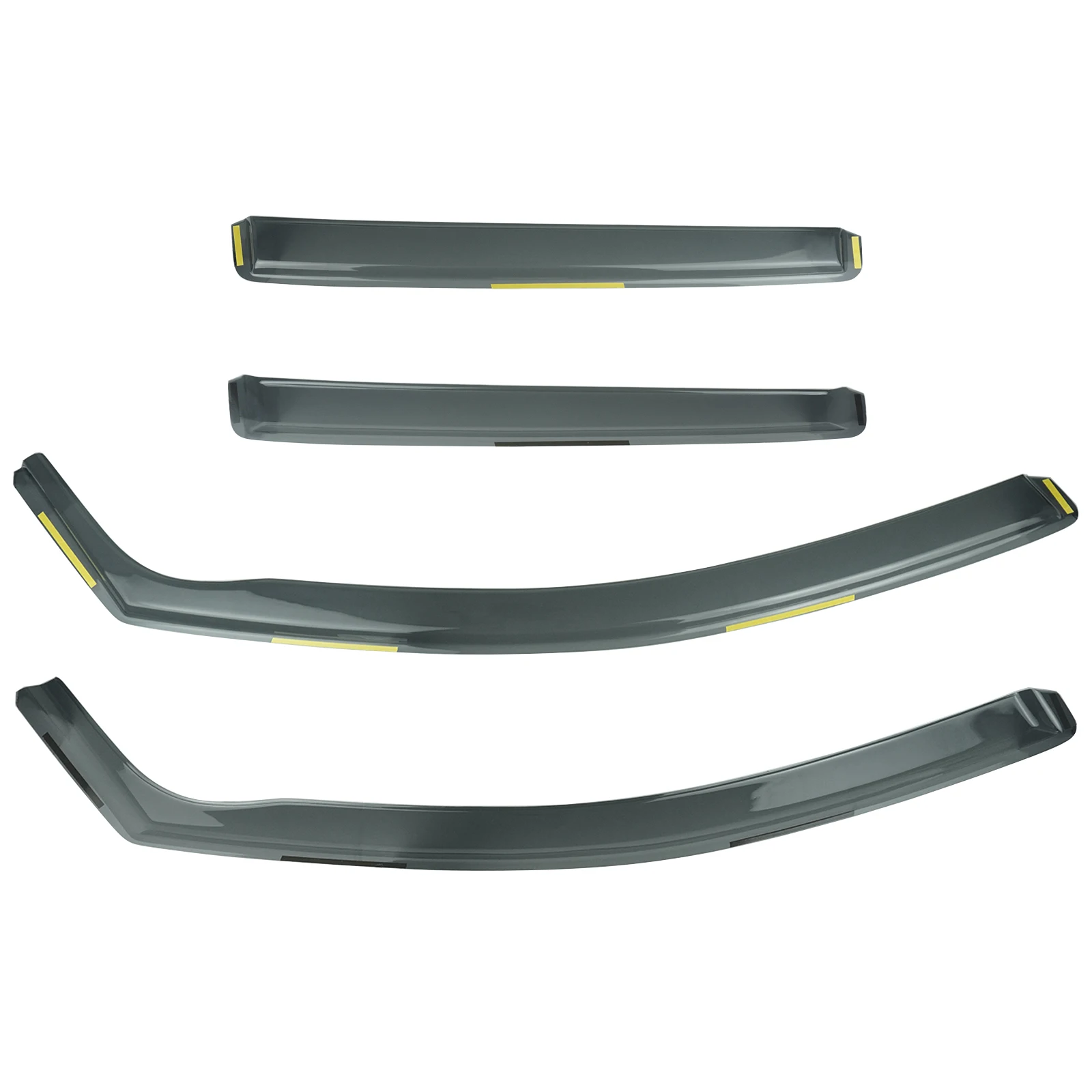 For VW Golf MK8 VIII 2020-2027 5-Door Hatchback Window Wind Rain Sun Deflectors Protector Guard Sheet Tea Translucent 4pcs/set