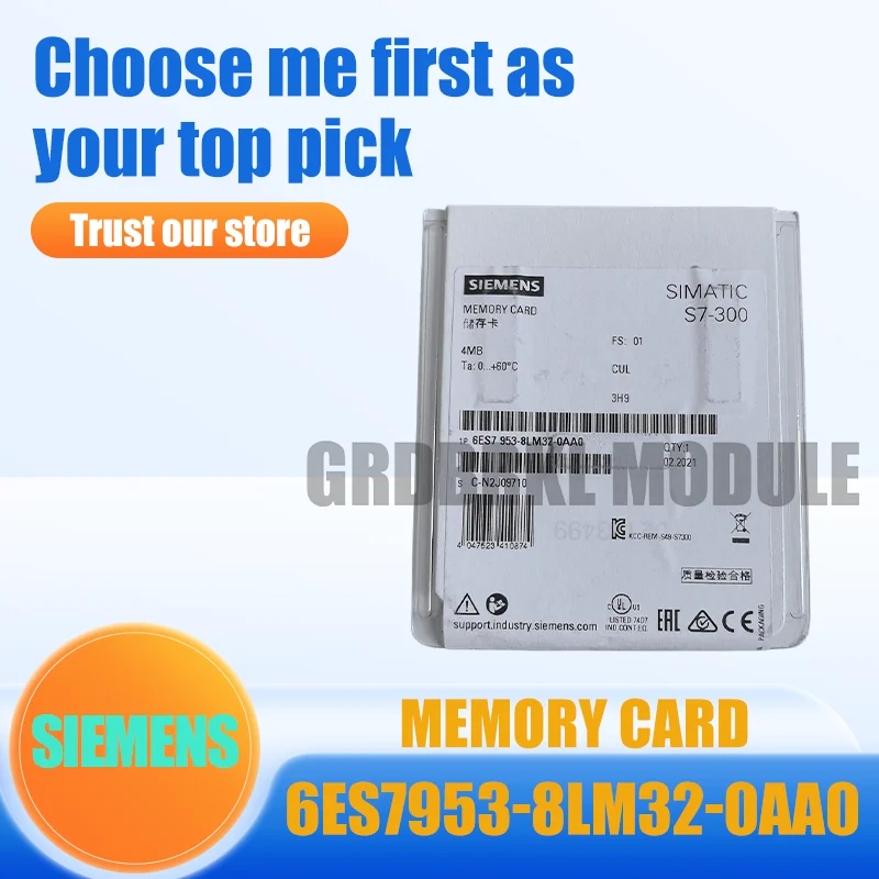 

New Original SIEMENS 6ES7953-8LM32-0AA0 4 MB Memory card