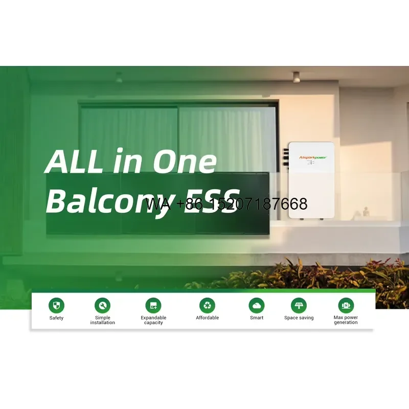 Wmwmnu Hot Sale Balcony Photovoltaic Energy Storage System 1000W 2000WH 2KWH IP65 Lithium Ion All In One for Residential