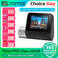 Global Version 70mai Dash Cam Pro Plus A500S 1944P Car DVR Set in GPS ADAS Front & Rear Cam 24h Parking Surveillance Time Laps