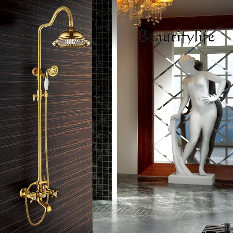O New Bathroom European Classic All-copper Bathroom Personalized Creative Question Mark Shape Bathroom Shower Double Shower