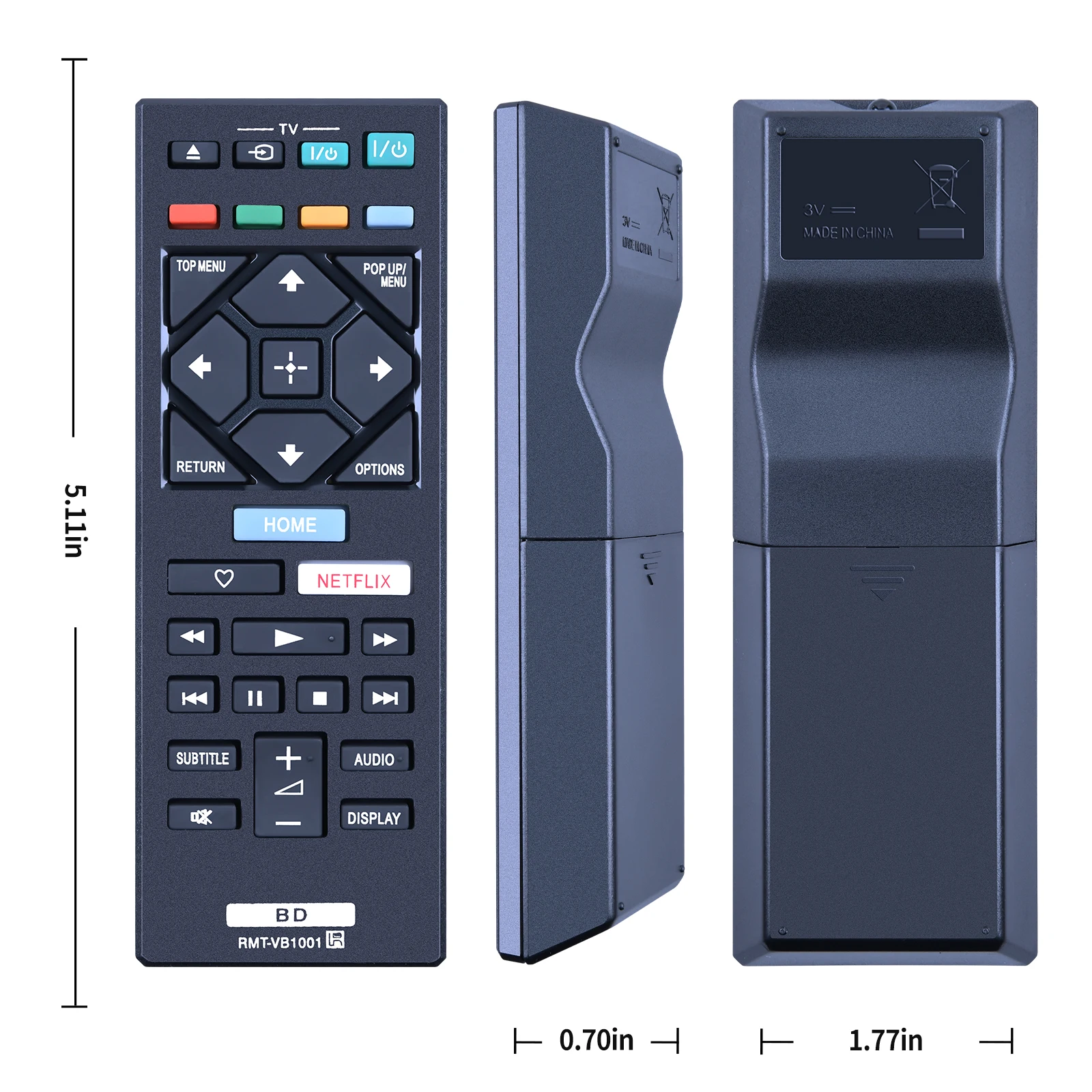 New RMT-VB1001 Remote Control For Sony Blue-Ray Player BDP-S5500 BDP-S1500