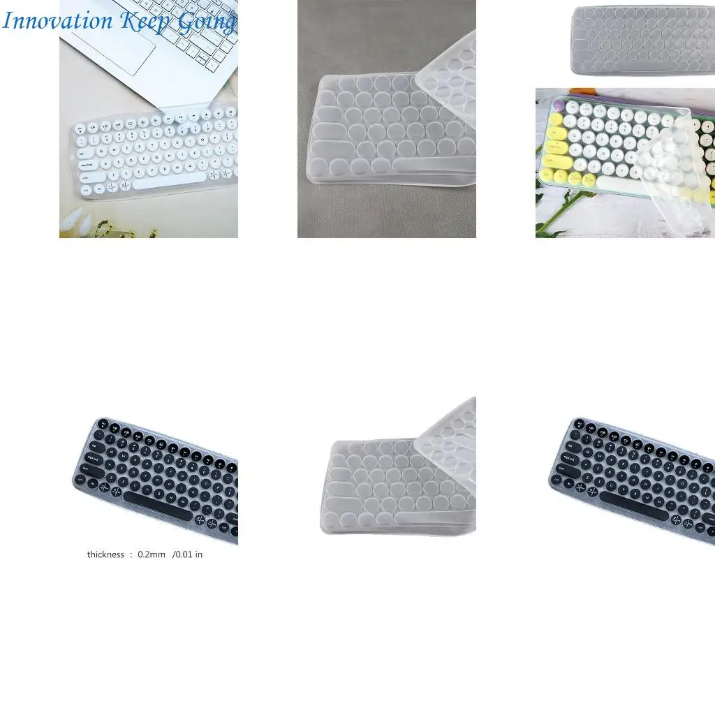 

E65C Keyboard Cover for Bluetooth-compatible Wireless Ergonomic Keyboard Waterproof Silicone