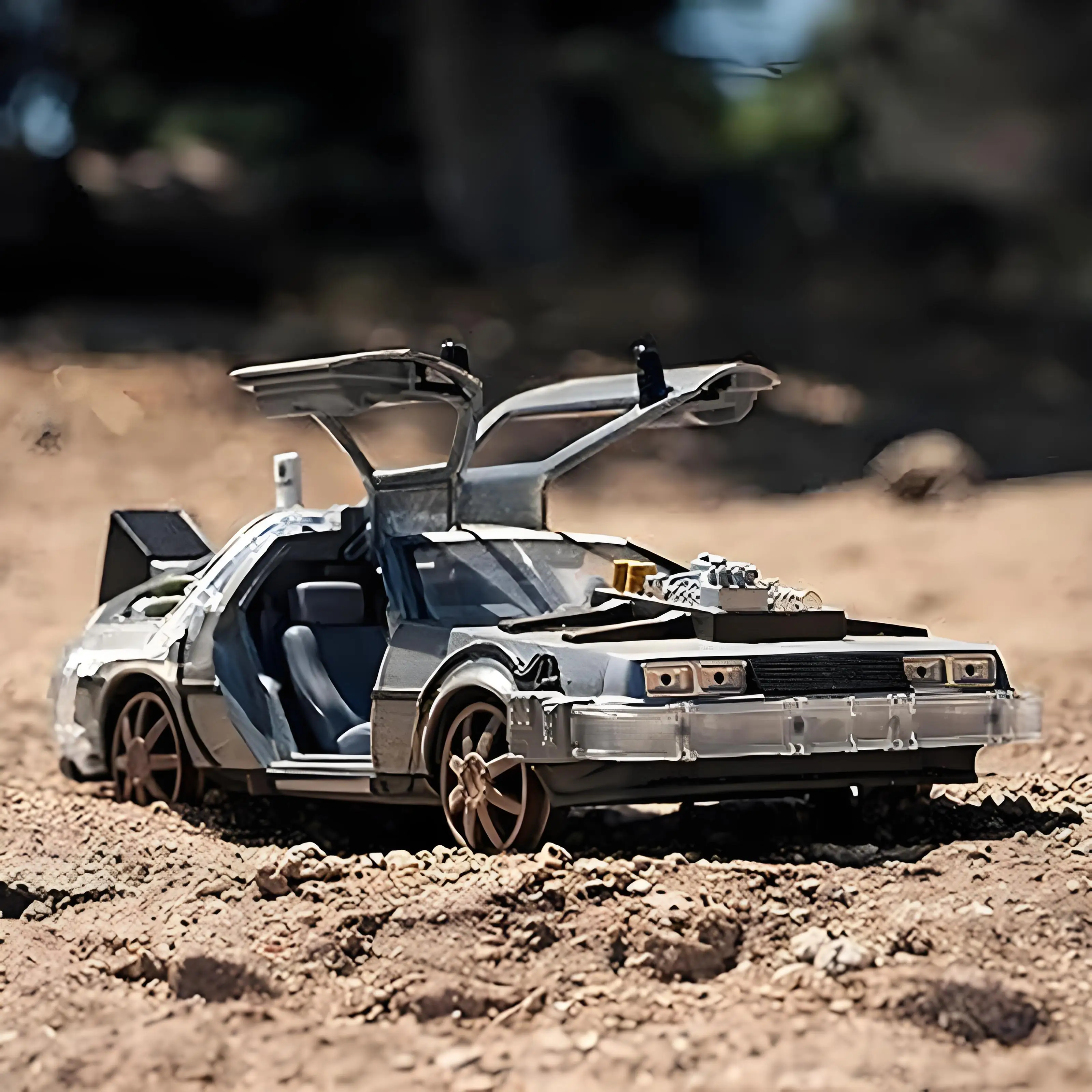JADA 1:24 delorean back to the future DMC-12 Alloy Car Diecasts & Toy Vehicles Car Model Miniature Scale Model Car For Children