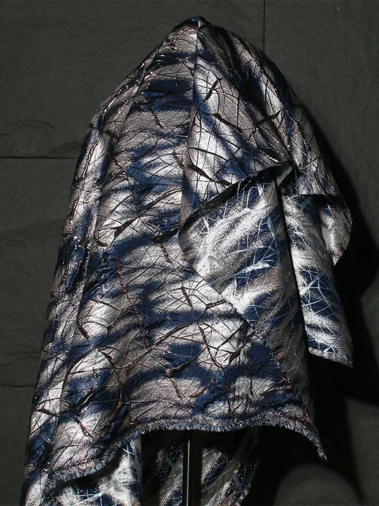 

Retro Striped Pleated Jacquard Fabric for Clothing Designer Fashion Cloth Apparel Fabrics Diy Sewing Material