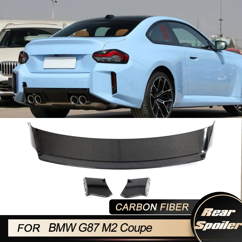 

Car Rear Trunk Spoiler Wing For BMW G87 M2 Coupe 2-Door 2023 Racing Rear Boot Lip Wing Lip Spoiler Real Carbon Fiber