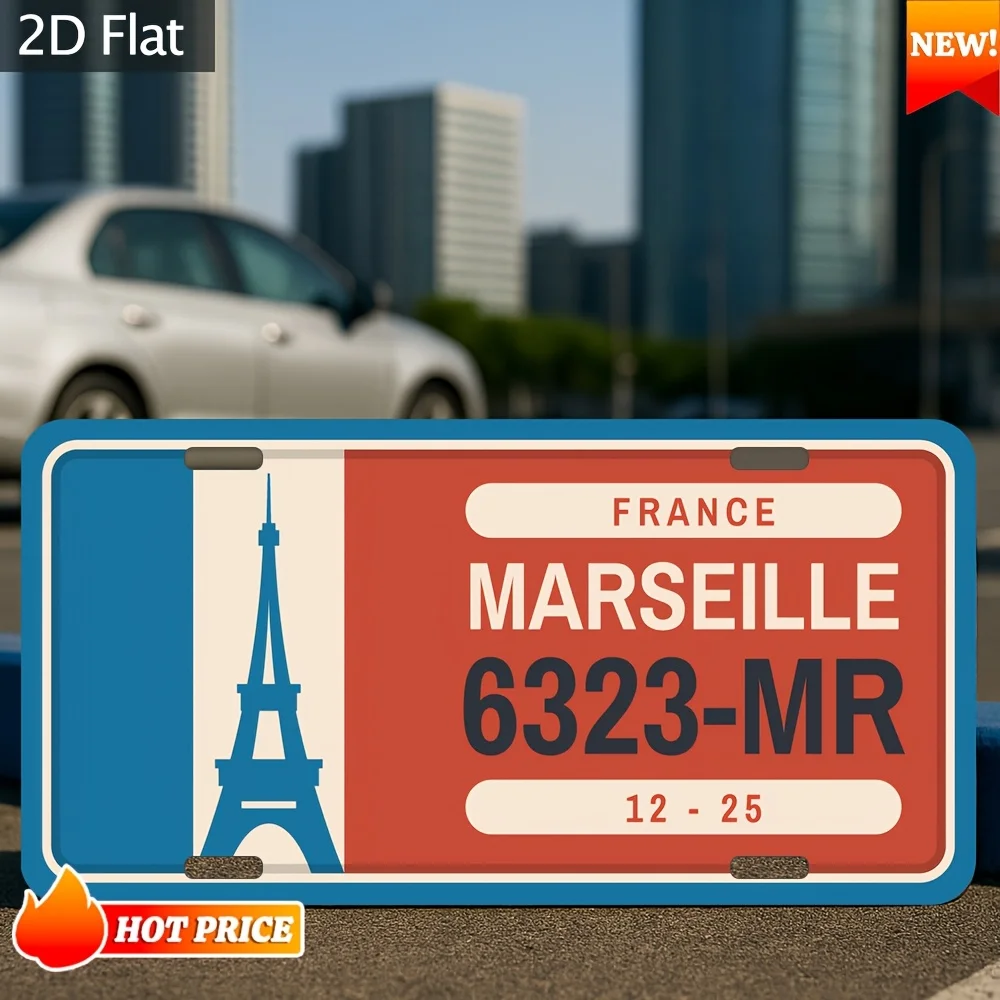 

2D Flat, 1pc Large Vintage Aluminum Metal Wall Plaque - 12x6 Inch (30x15cm) Retro Sign with Pre-Drilled Holes, 2D Flat Wall-Moun