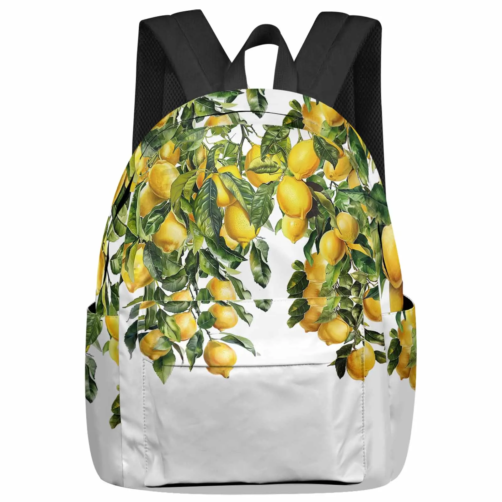 

Summer Watercolor Lemon Vintage Backpack School Bags for Teenagers Students Laptop Bag Women's Casual Travel Backpack