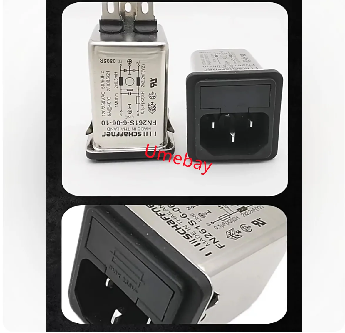 1 piece,   FN9260-4-06 4A   FN9260-6-06 6A   FN9260-10-06 10A   FN9260B-2-06  2A   FN9260B-4-06  4A    FN9260B-6-06  6A