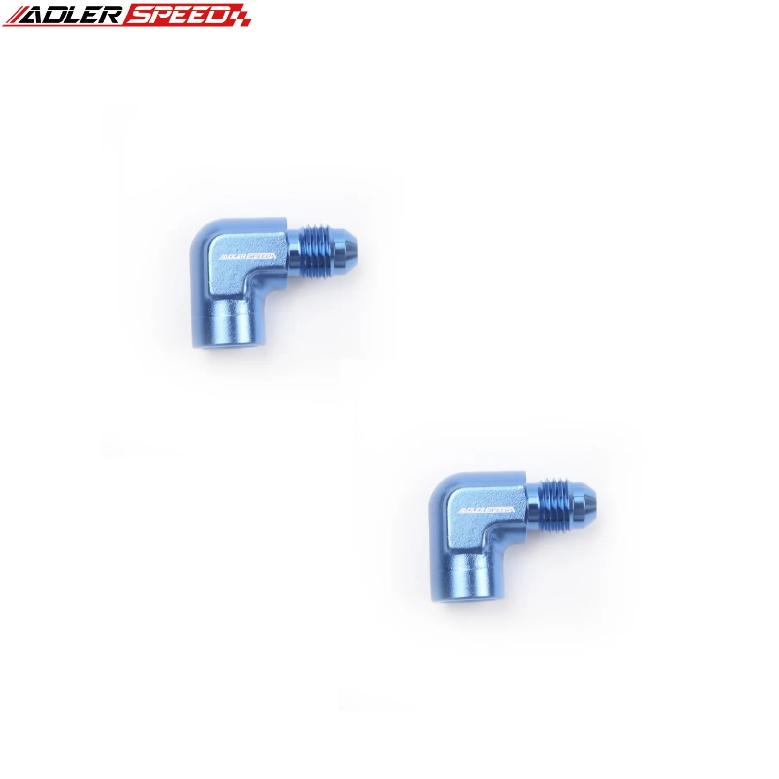 ADLERSPEED -4AN AN4 Male to 1/8'' NPT Female /-3AN AN3 Male to 1/8'' NPT Female  90 Deg Forged Fitting Adapter Blue