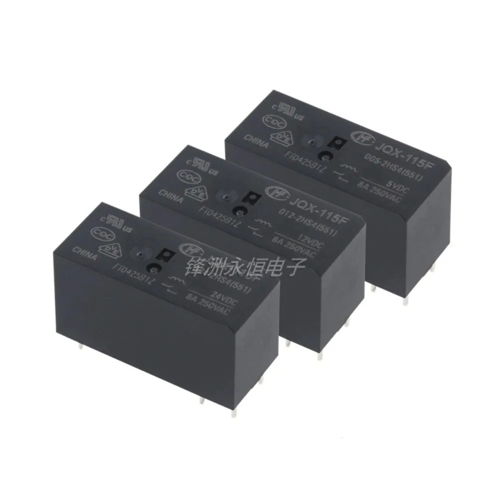 2PCS/Lot  Relays  HF115F/JQX-115F/-I/-/005/012/024/-/1HS1/1ZS1/1ZS3/1HS3/2HS4/2ZS4