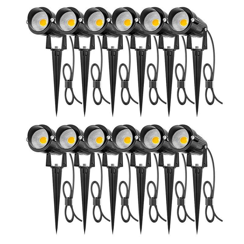 0.5-meter LED Garden Lawn Lamp Outdoor Waterprof IP65 Landscape Spike Bulb 5W 10W 15W COB Spotlights for Pathway 220V110V 12V24V