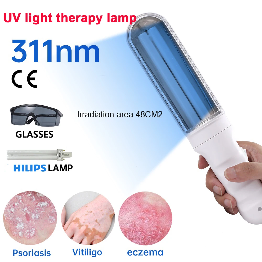 

311nm Uvb Vitiligo Lamp Physical Therapy Equipment Narrowband Phototherapy Lamps Medical Light Source UV Lamp for Psoriasis Lamp