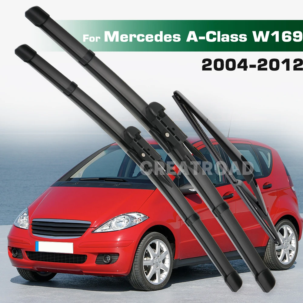 

GREATROAD Стеклоочиститель с левым и правым рулем, комплект передних и задних щеток стеклоочистителя для Mercedes-Benz A-class B-class W169 W245, лобовое стекло, окно лобового стекла