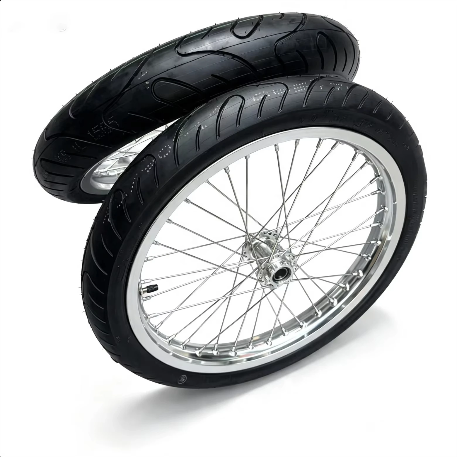 Chrome Silver Supermoto Wheel Kit 17 Inch for Surron Light Bee LBX CNC Billet Aluminum Spoked Replacement 2026