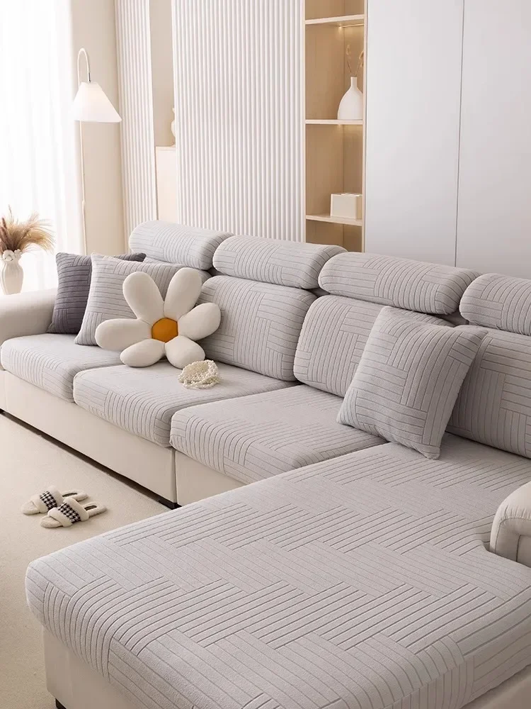 

Simple New Fresh Stretch Sofa Cover All-inclusive Universal Non-slip Sofa Hat Backrest Cushion Cover for All Seasons