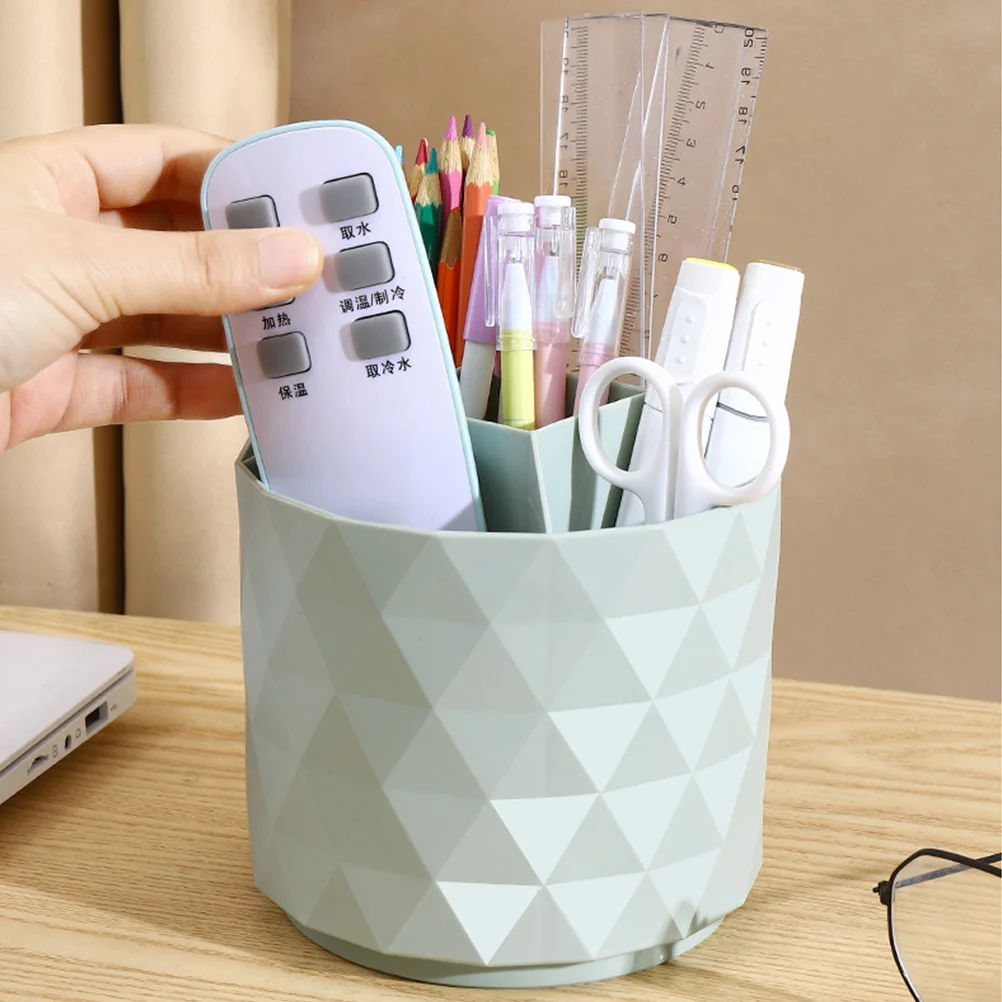 

3Pcs Makeup Brush Holders Large Capacity PP Material Rotary Desktop Organizer Pen Holder Storage Container Smooth