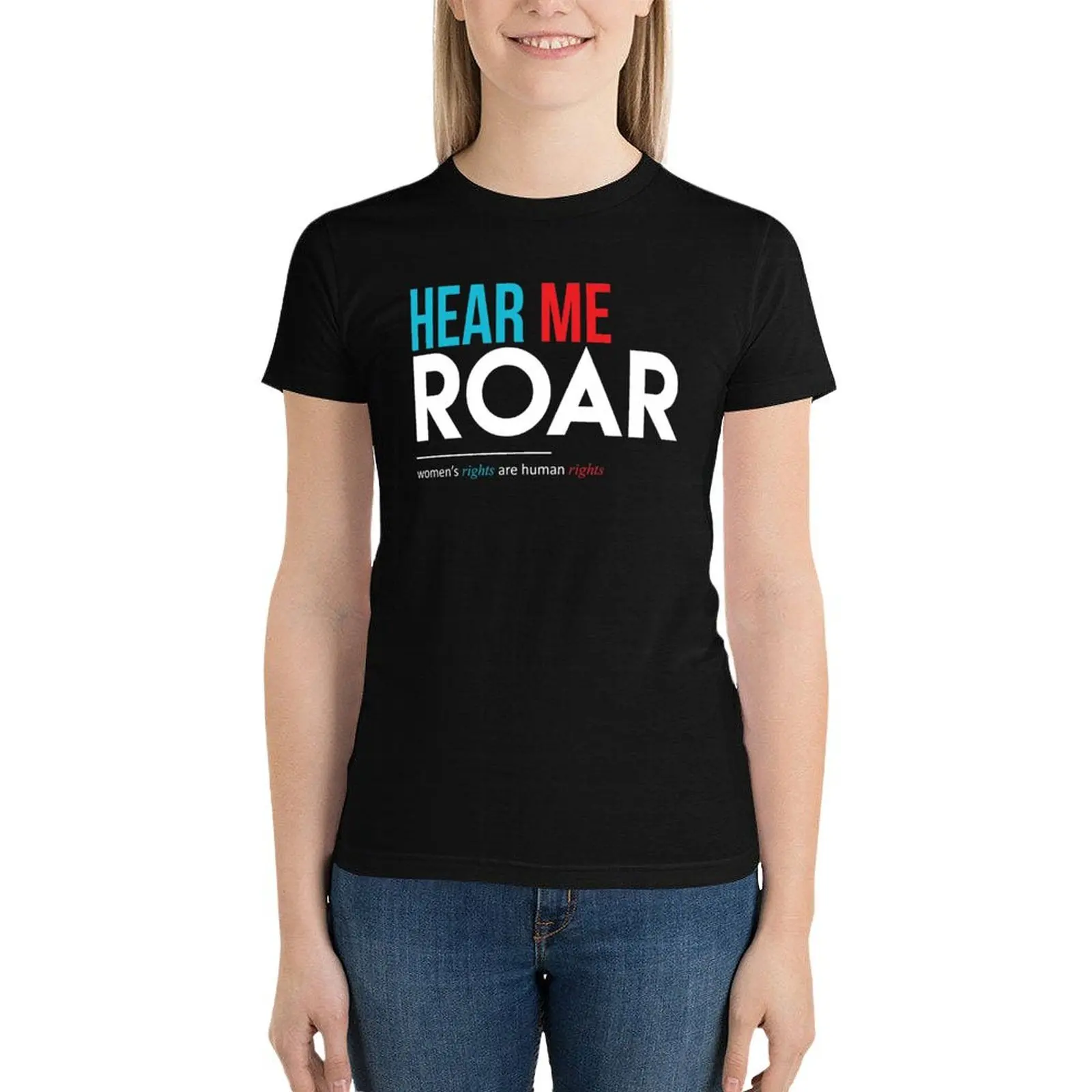 Hear Me Roar T-Shirt oversized vintage clothes Short sleeve tee plus size t shirts for Women loose fit