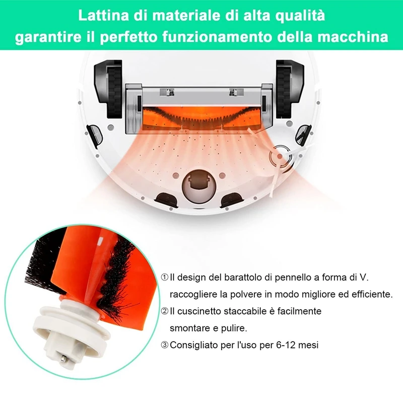 Kit d'accessoires pour aspirateur robot Xiaomi MI, pièces de rechange, brosse, compatible avec Xiaomi S50, S51