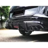 JCHEY リアディフューザーリップアウディ A6 Sline S6 2013-2018 非 A6 ベースカーボンファイバーフィンサメスタイルスキッドプレート車のバンパーガード 5