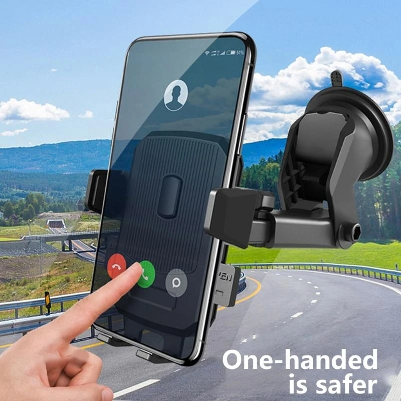 

Q5WA Автомобильный держатель для телефона с поворотом на 360 градусов и навигацией, регулируемое крепление на присоске для