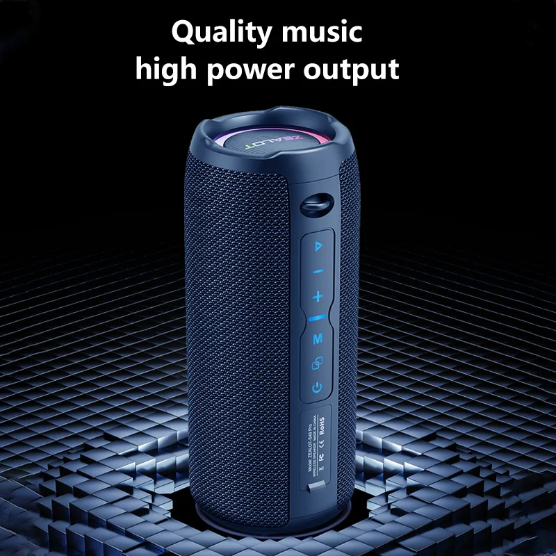 Zealot S49 pro Wireless Speaker,Outdoor Portable Subwoofer Speaker Waterproof IPX 6,, Dual Pairing,3000mAh.