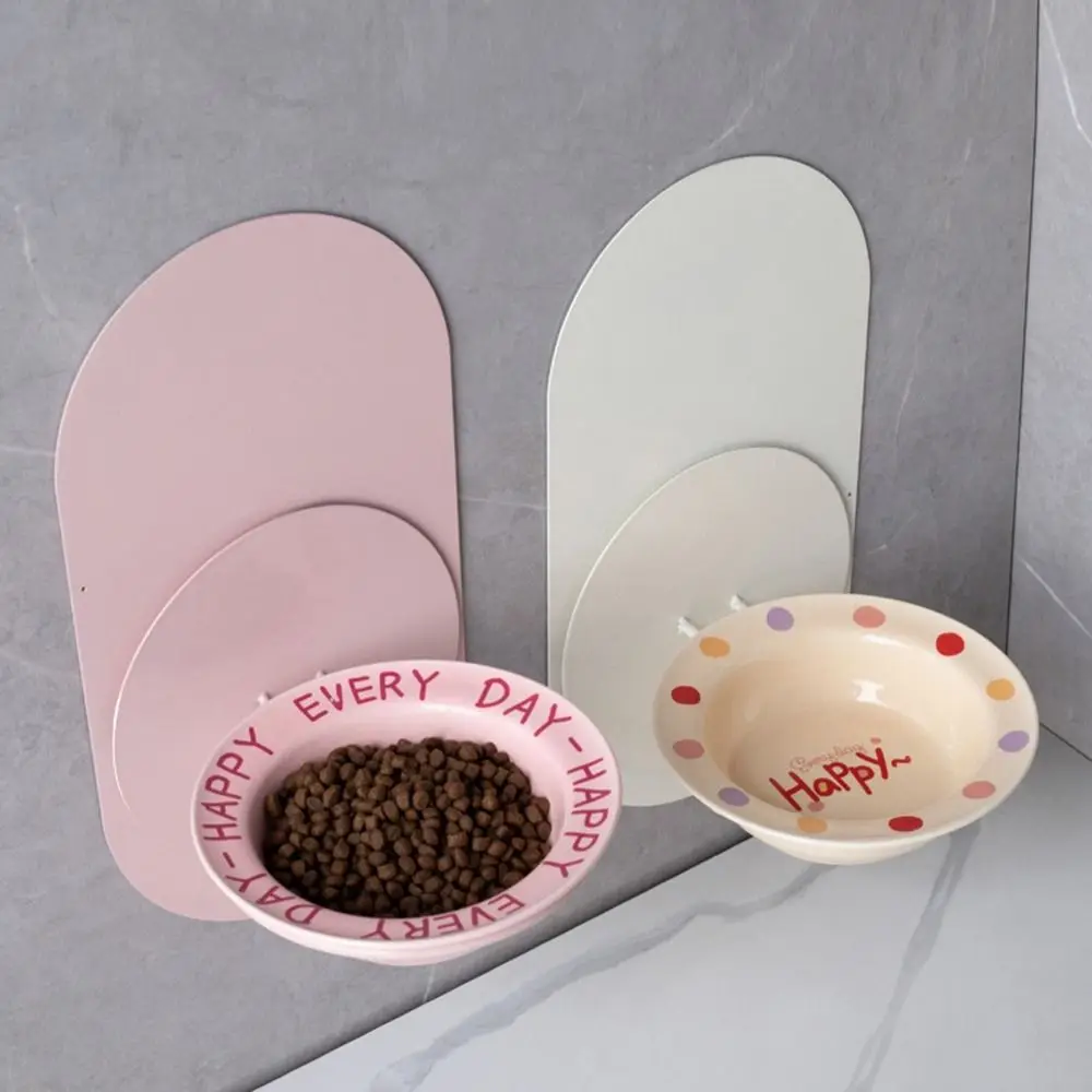 

Pet Products Ceramic Pet Feeding Bowl Wall Mounted Adjustable Height Dog Bowl Anti-Tip Neck Guard Cat Bowl for Home