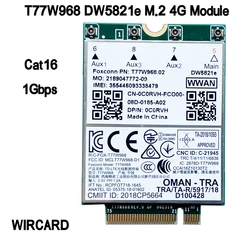 Wircard T77W968 DW5821e X20 Lte Cat16 1Gbps FDD-LTE TDD-LTE 4G Module Voor Dell 5420 5424 7424 7400 Laptop