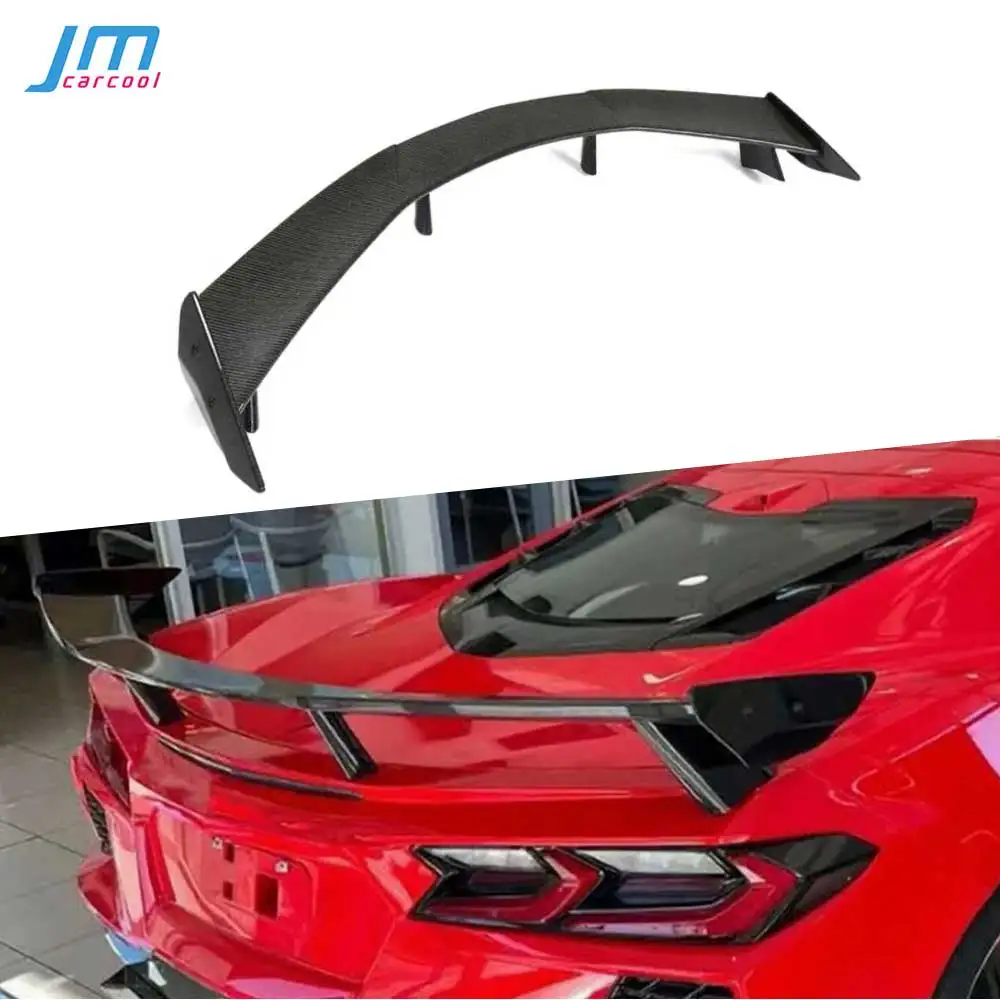 

Real Carbon Fiber for Chevrolet Corvette C8 2020-2021 Rear High-Mounted Spoiler Rear Trunk Lip Spoiler Wing Car