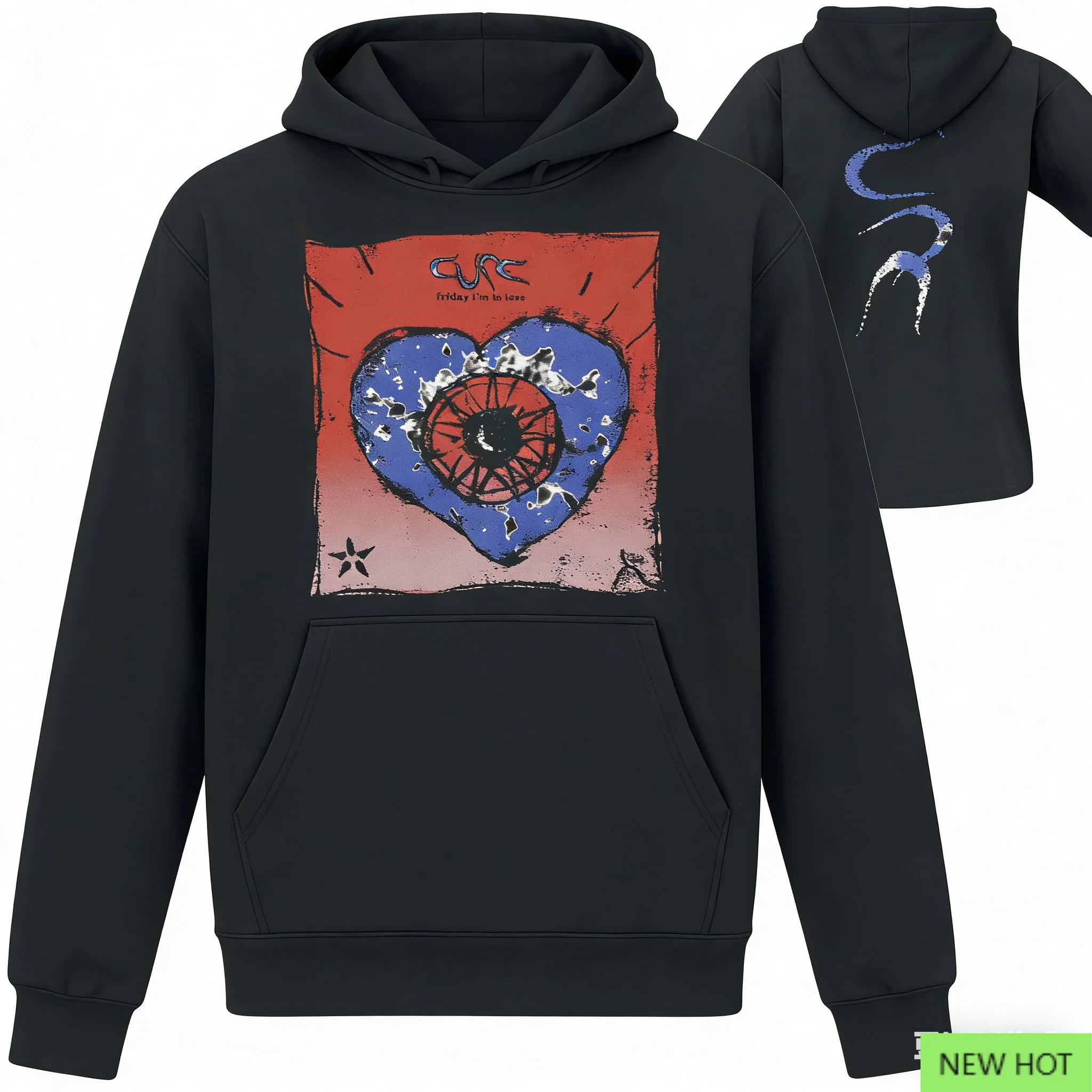 Heiße The Cure Disintegration Hoodies für Männer und Frauen, Post-Punk-Sweatshirt für Liebhaber des düster-romantischen Post-Punk-Stils, Oversized Pullover
