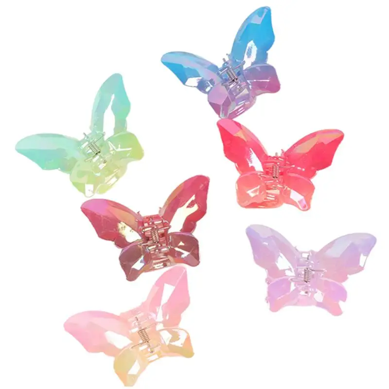 กิ๊บติดผมผีเสื้อโปร่งใสน่ารัก - ปิ่นปักผมกันลื่นขนาดเล็กสำหรับผู้หญิงและเด็กผู้หญิง, เครื่องประดับผม