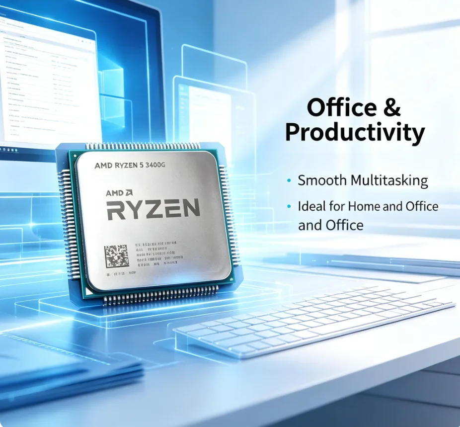 New Stock AMD R5 3400G 4 Core 8 Thread APU Compatible A320 B450 X470 Motherboard Entry Gaming DIY Processor No Cooling Fan