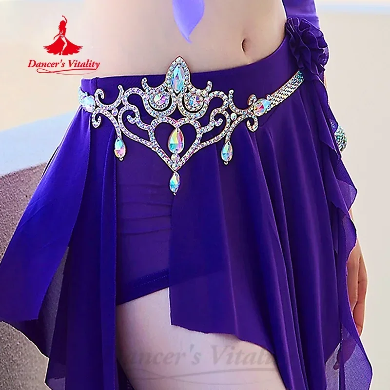 BellyDance Waist Chain Advanced Rhinestone Performance Belt Women's Modern Dancing Oriental Dance Competition Accessories