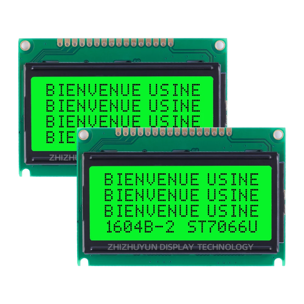 1604b-2 europäisches Zeichen LCD-Modul gelbgrüner Film 16*04 industrieller Bildschirm 16-polige Standards chnitt stelle