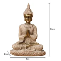Sandstone Crafts Sculpture, Sitting Meditation, Buddha Statue, Elephant Ganesha Sculpture, Incense Burner, Feng Shui Decoration, 5